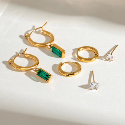 1 Set Simple Style Classic Style Geometric 304 Stainless Steel Earrings