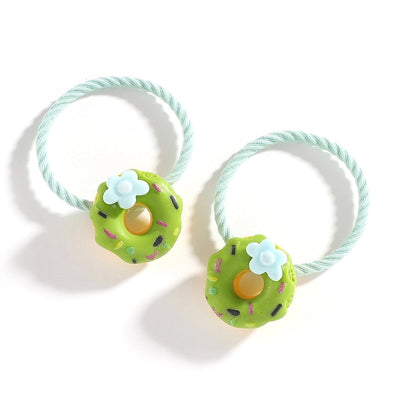 Kid'S Cute Donuts Resin Hair Tie