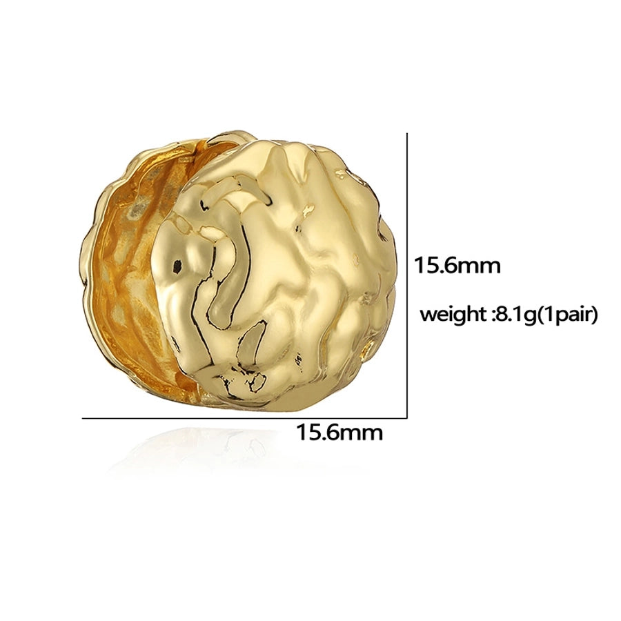 1 Pair IG Style Pentagram Four Leaf Clover Round Plating Copper 18K Gold Plated Earrings