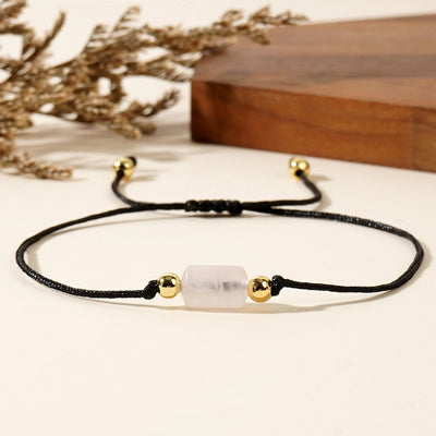 Autumn and Winter New Arrival Hot Sale New Chinese Color Natural Stone Copper Bead Bracelet Advanced Simple Personality Trendy Bracelet All-Matching