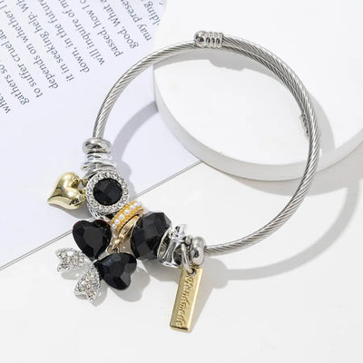 Elegant Butterfly 304 Stainless Steel Alloy Bangle In Bulk