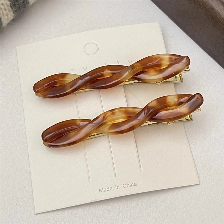 women's simple style twist acetic acid sheets hair clip