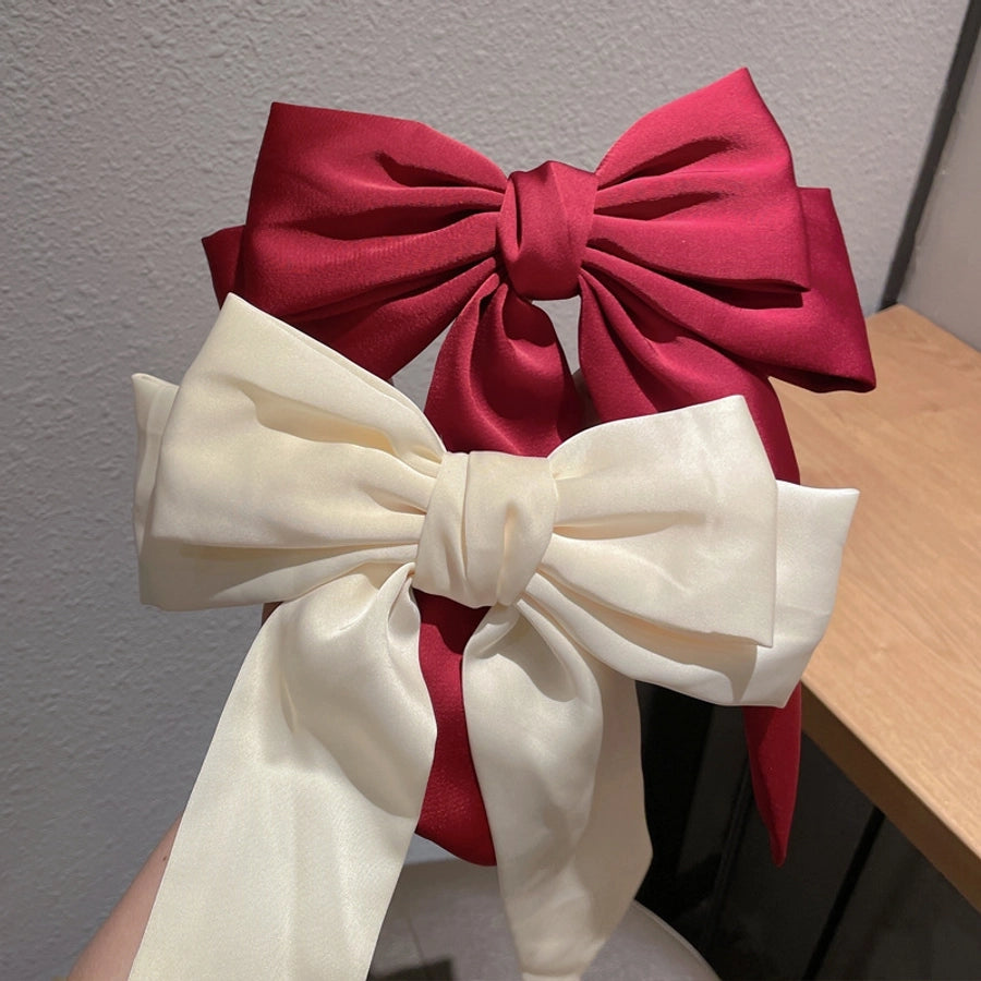 women's sweet simple style bow knot cloth hair clip