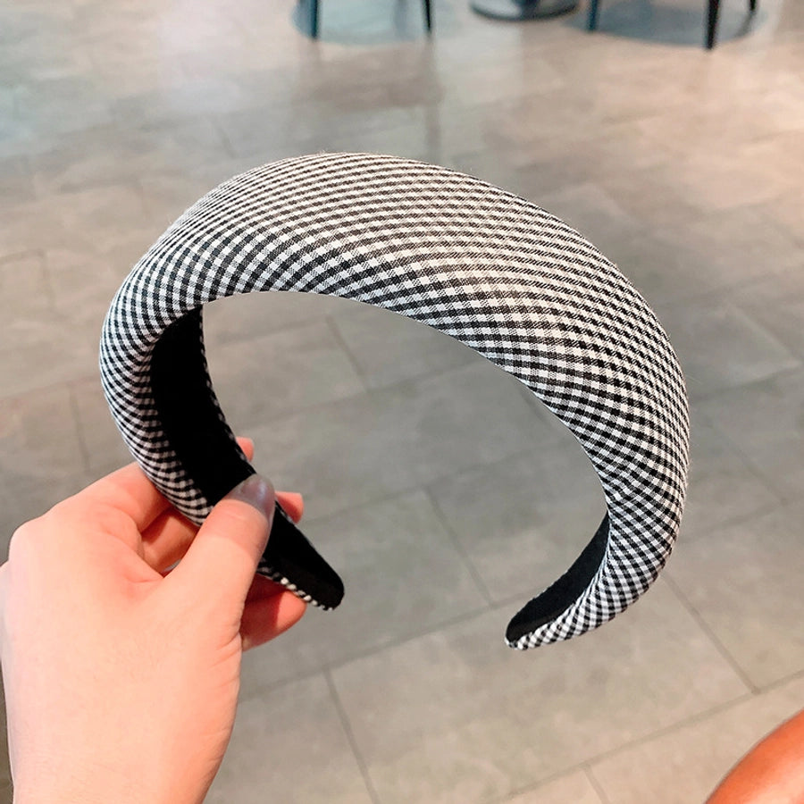 2021 new korean sponge headband female retro wide-side hair accessories female