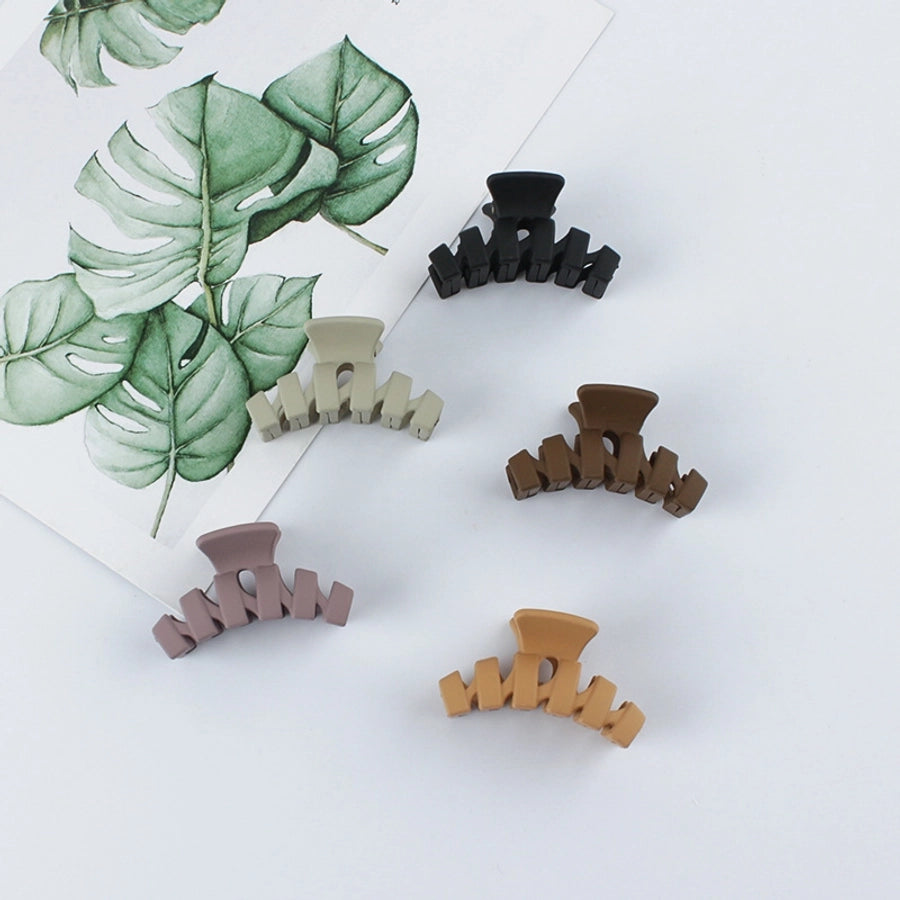 simple style solid color arylic stoving varnish hair claws 1 piece