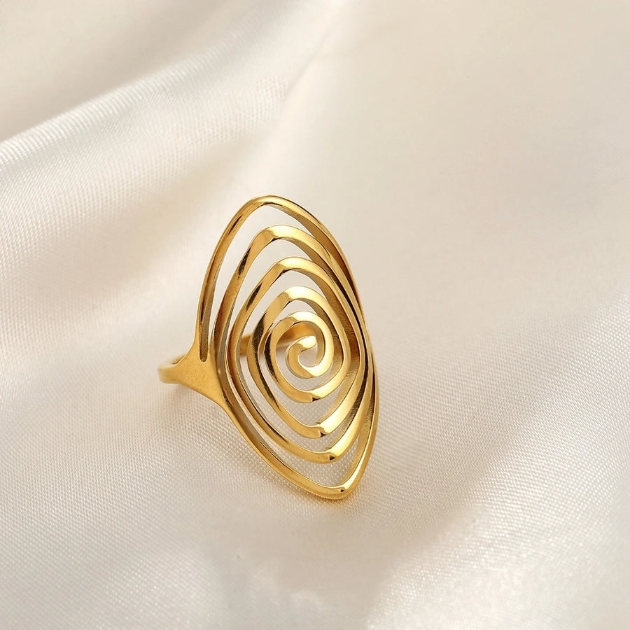 Jewelry Simple Style Commute Geometric 304 Stainless Steel Plating Open Rings