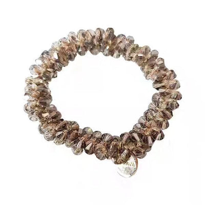 simple style crystal glass hair tie