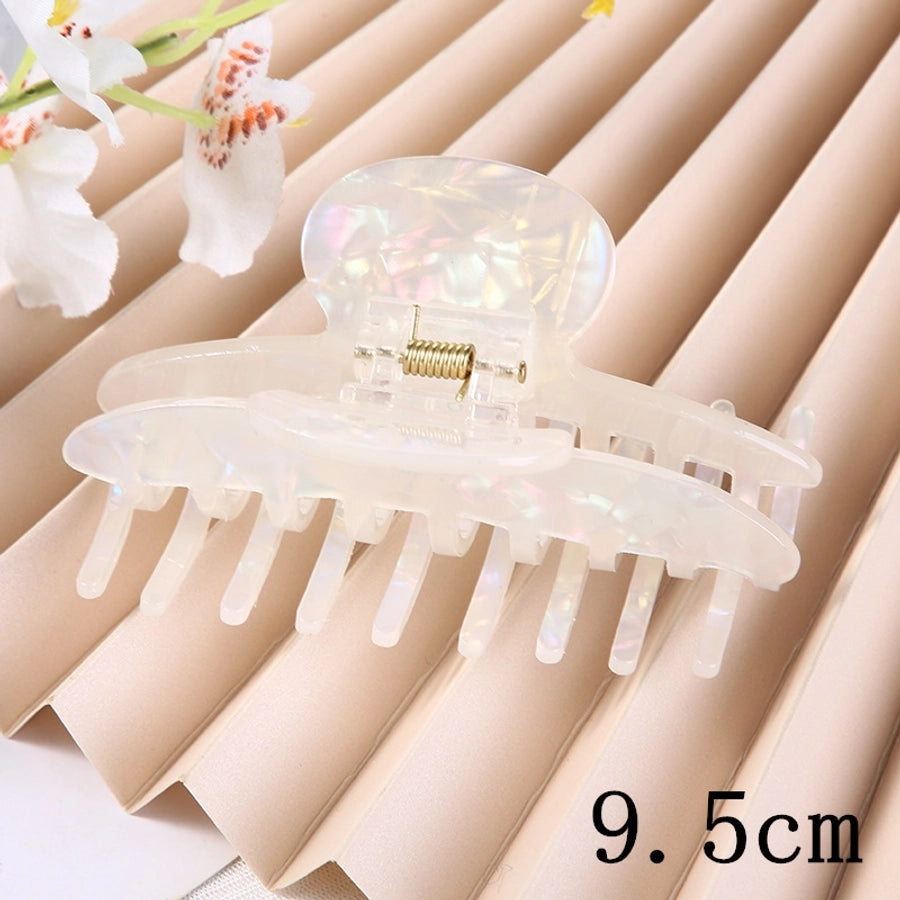 simple style color block acetic acid sheets carving hair claws 1 piece