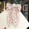 new korean  floral bow hairpin
