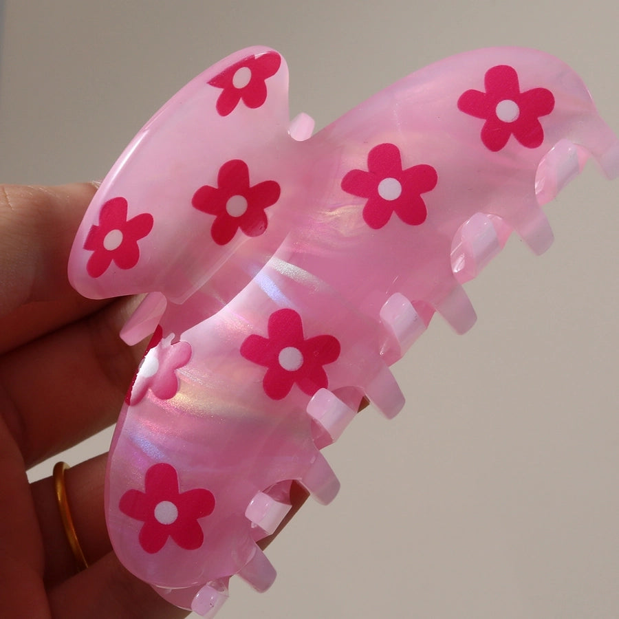 Women's Casual Simple Style Floral Acetic acid sheets Hair Claws