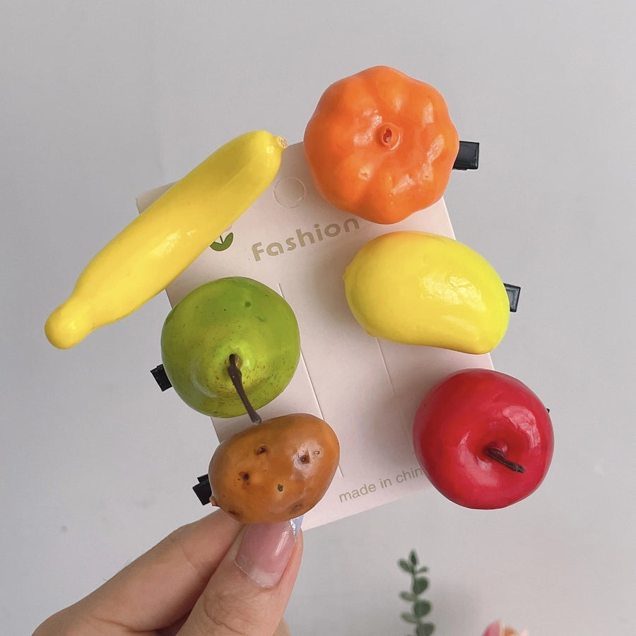 Women's Cute Fruit Vegetable Foam Hair Clip