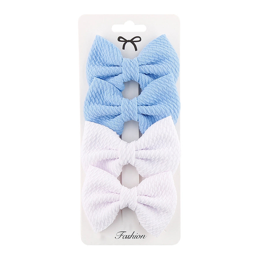 girl's simple style bow knot cloth braid hair band