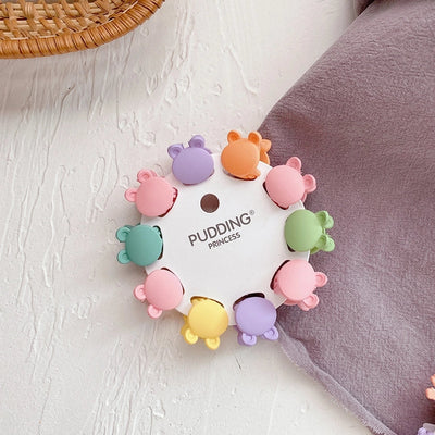 Kid'S Cute Solid Color Arylic Stoving Varnish Hair Claws