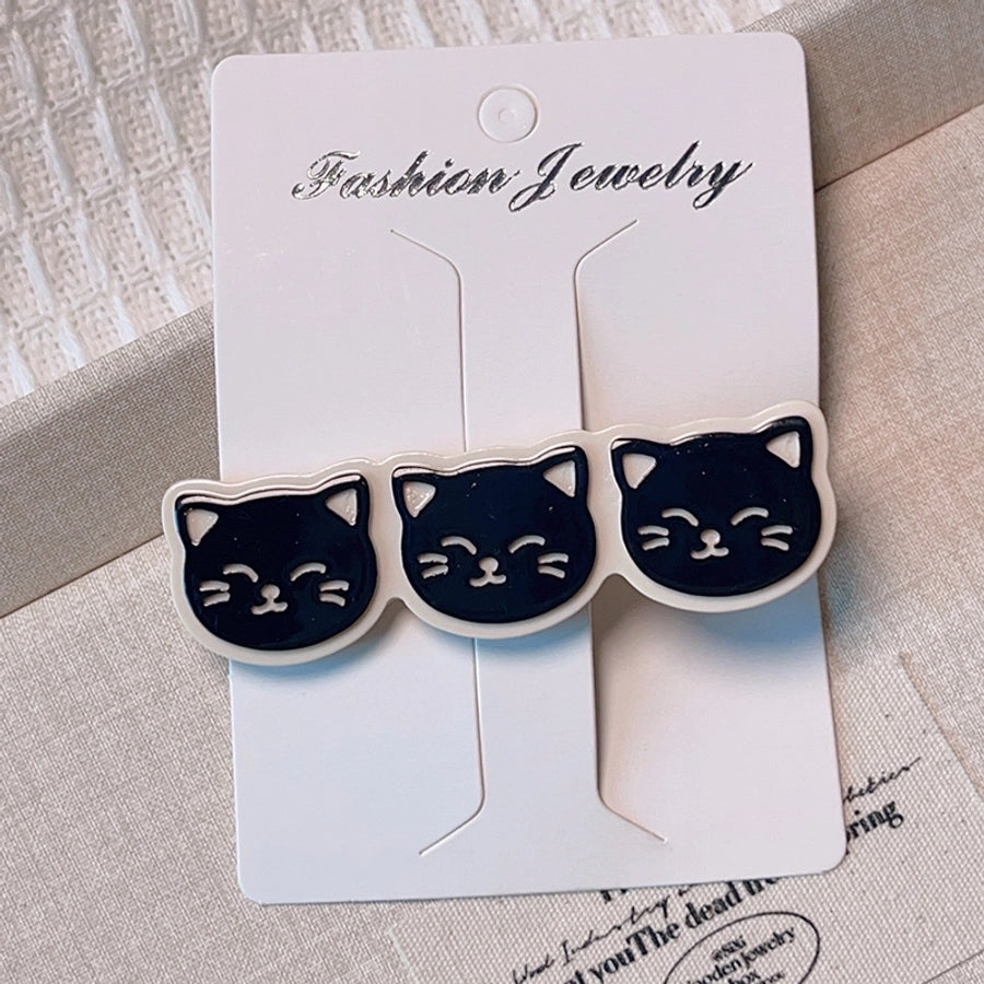Women's Cartoon Style Cat Acetic acid sheets Hair Clip