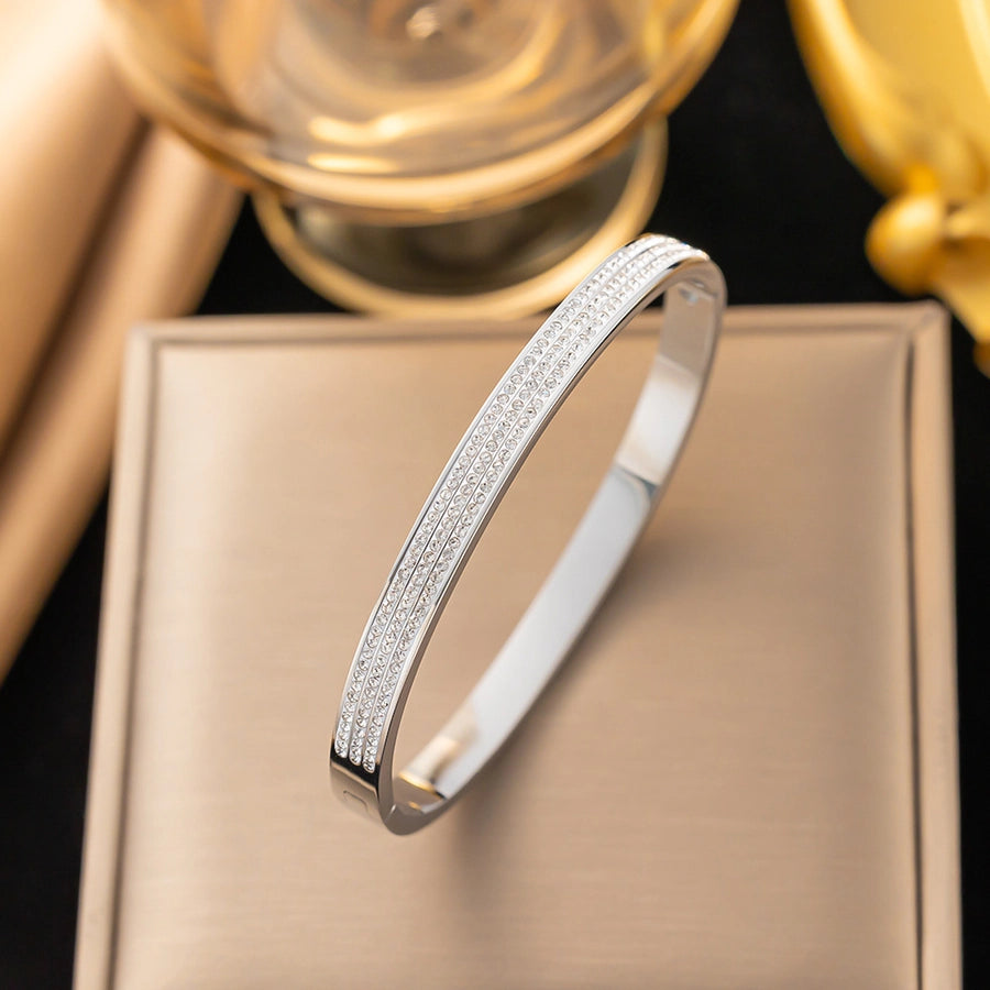 Sweet Solid Color Titanium Steel Stainless Steel Bracelets In Bulk