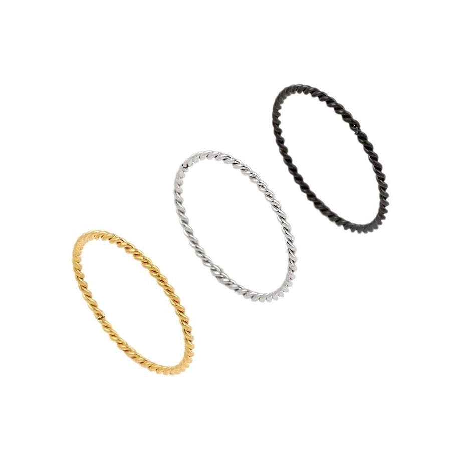 Jewelry Elegant Geometric Titanium Steel Plating Rings