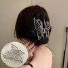 High-grade hollow tassel bow hairpin female back head high-grade grip medium shark clip  New