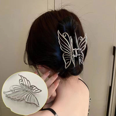 High-grade hollow tassel bow hairpin female back head high-grade grip medium shark clip  New