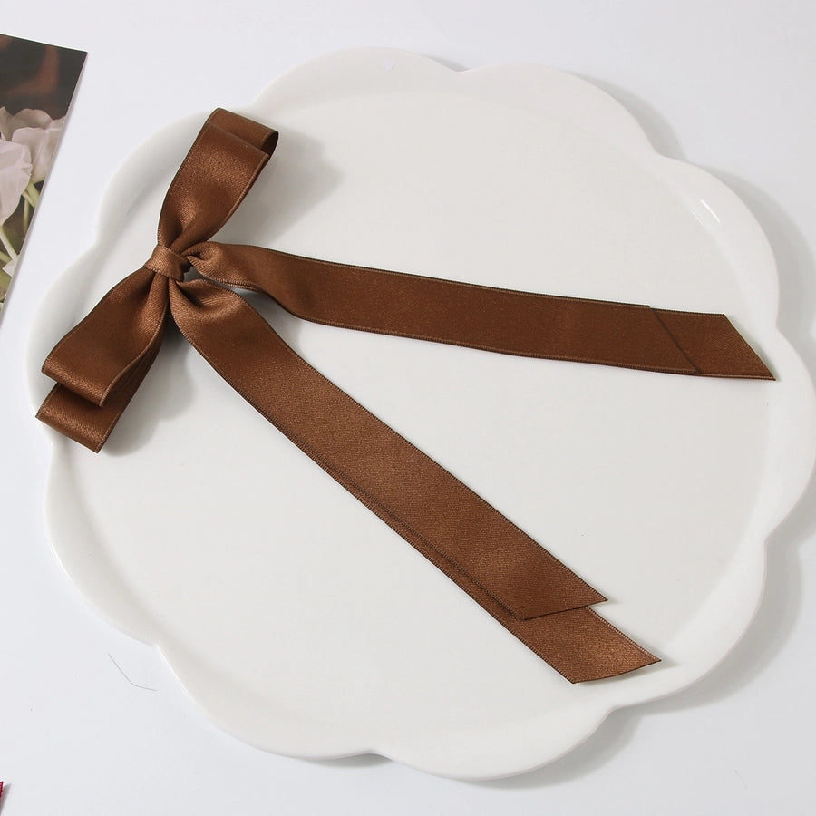 Guanyang  New Arrival 2.5cm Polyester Cotton Double Bow Barrettes Duckbill Clip Sweet Hair Pin Bar Shaped Hair Clip