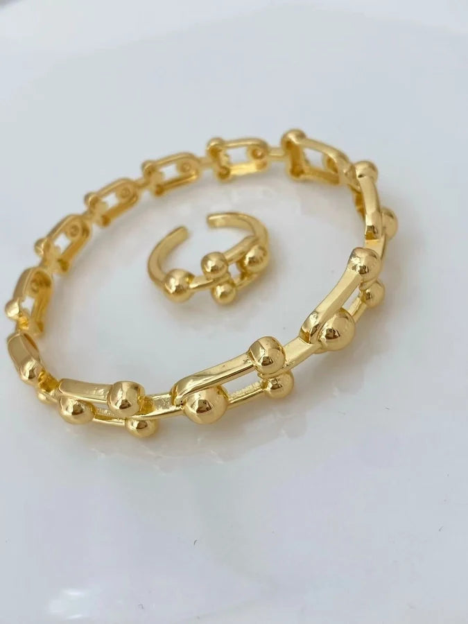 Jewelry Vintage Style Classic Style Geometric Copper Zircon Plating Rings Bracelets