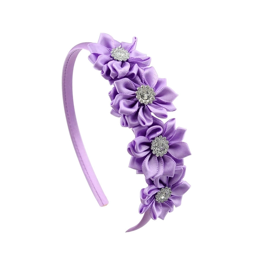 children's headband  4 diamond-studded polygonal flower handmade headband