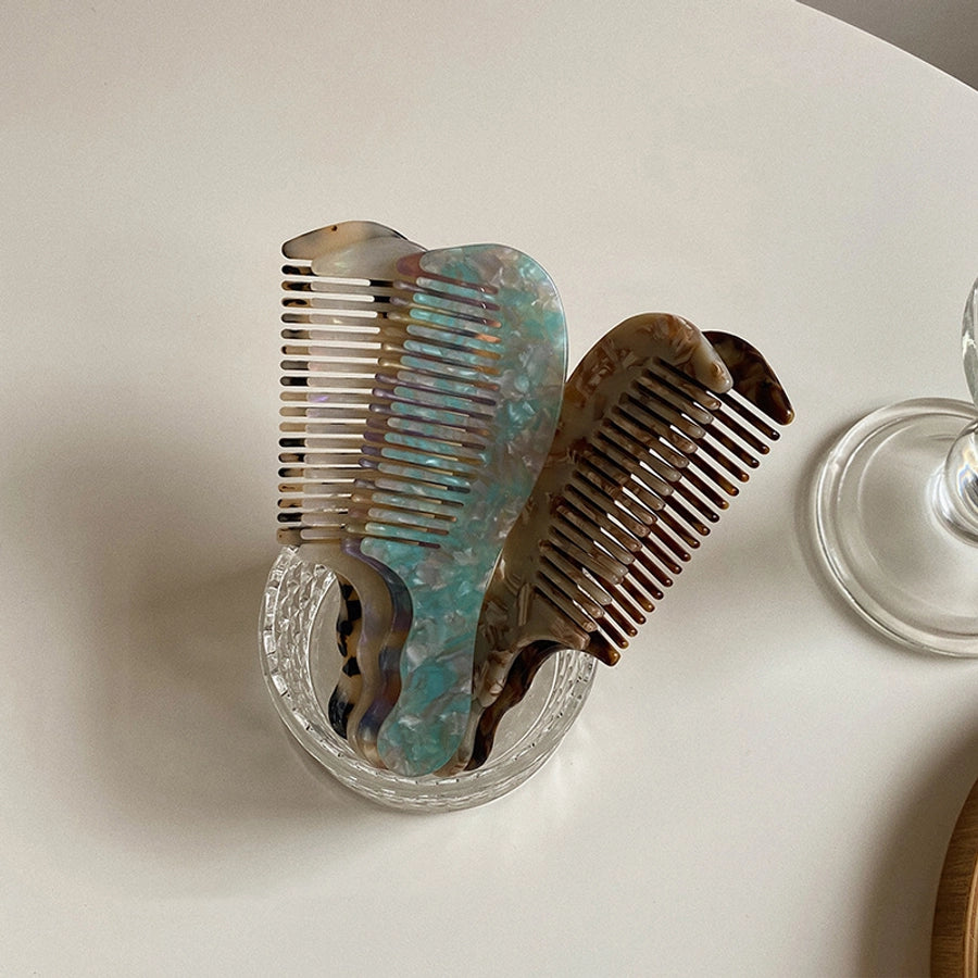 Refined good-looking ~ Portable ~ small comb that can be packed in bags Korean ink hawksbill acetic acid plate hair comb