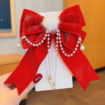 sweet bow knot cloth hair clip