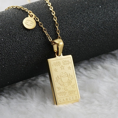 Casual Simple Style Constellation 18K Gold Plated 304 Stainless Steel  Pendant Necklace
