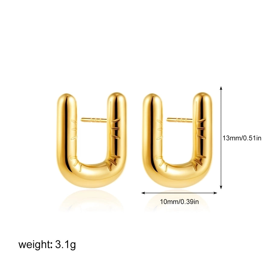 1 Pair Classic Style Letter 304 Stainless Steel Ear Studs