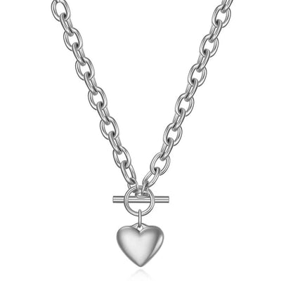 Jewelry Simple Style Classic Style Heart Shape Titanium Steel Plating Bracelets Earrings Necklace