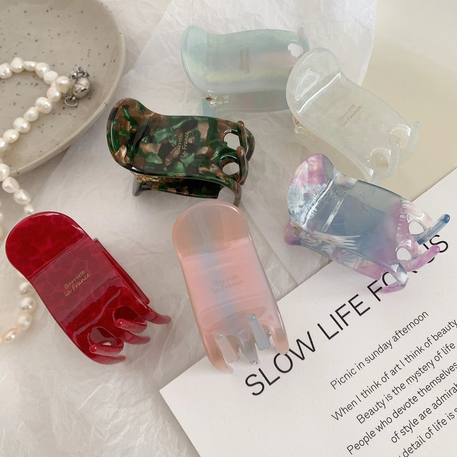 Simple Style Women's Color Block Acetic acid sheets Hair Claws