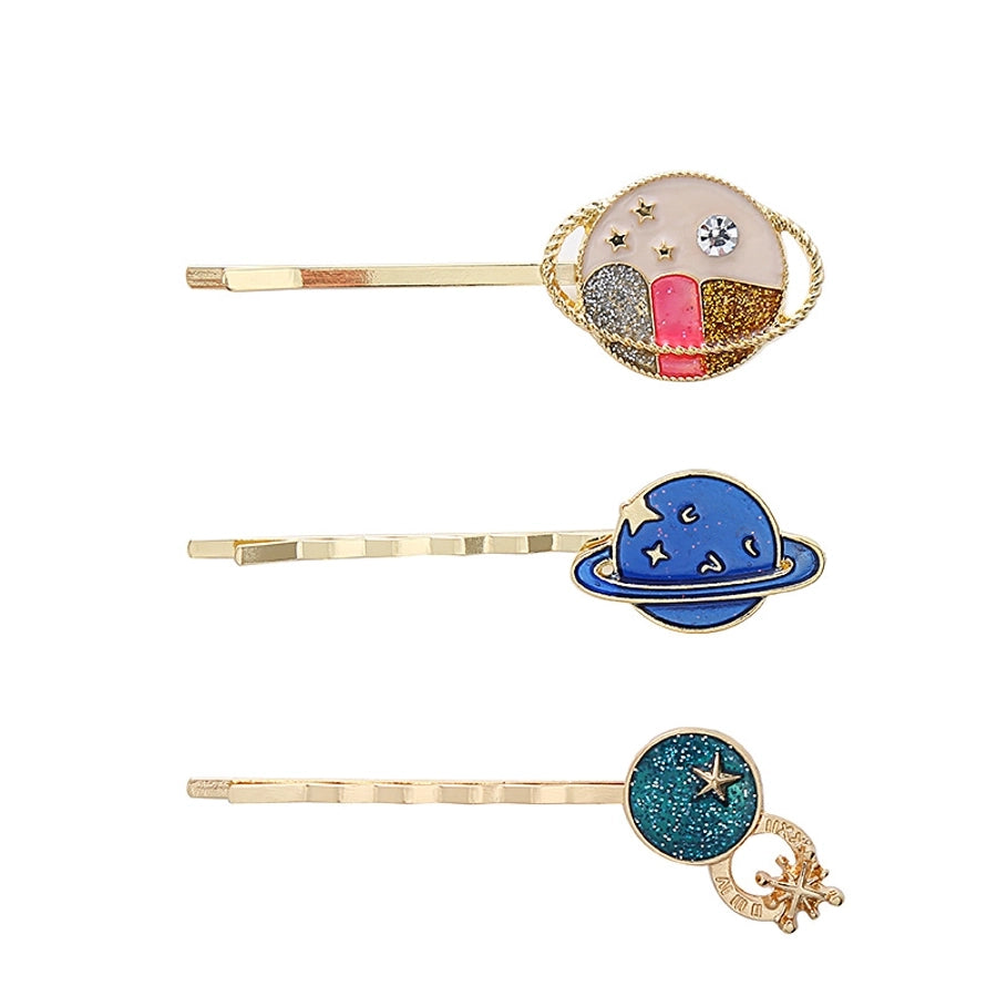 fairy style star moon alloy plating hair clip