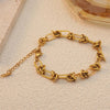 Rock Classic Style Streetwear Solid Color 304 Stainless Steel 18K Gold Plated Bracelets In Bulk