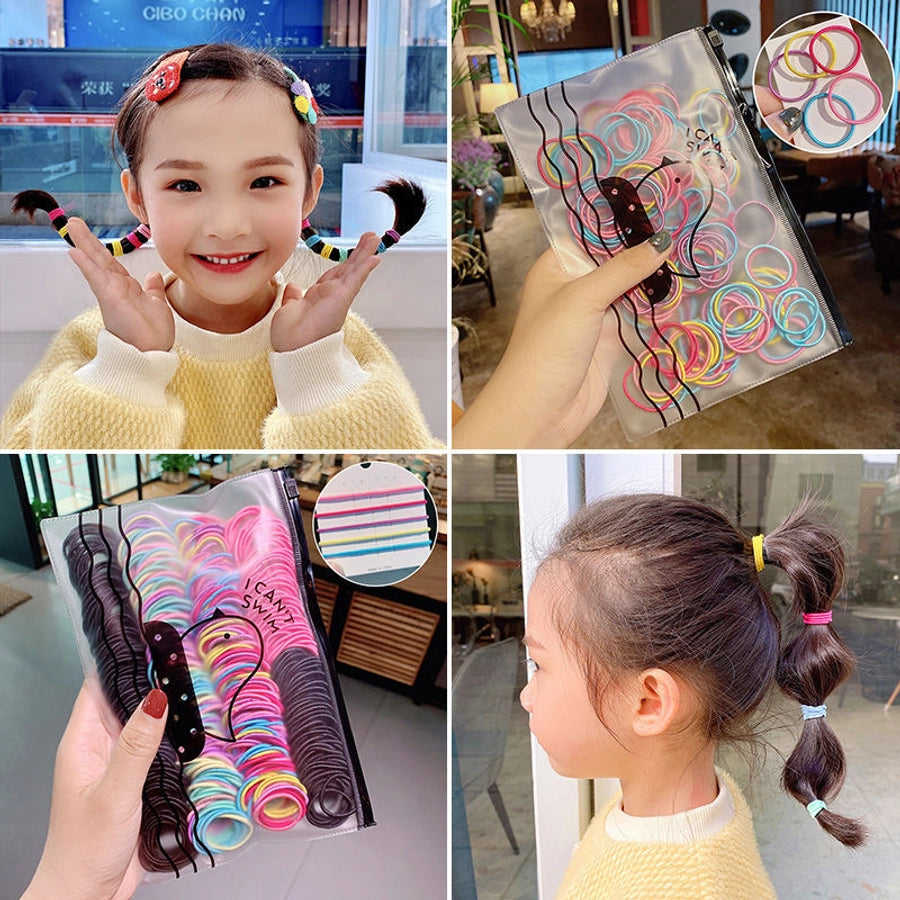 500 rubber bands korean new fashion hair cheap scrunchies set
