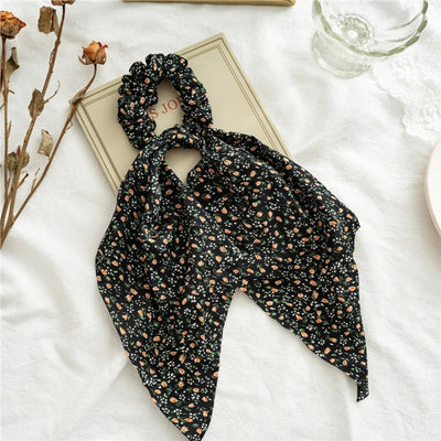 fashion ditsy floral cloth ribbon hair tie 1 piece