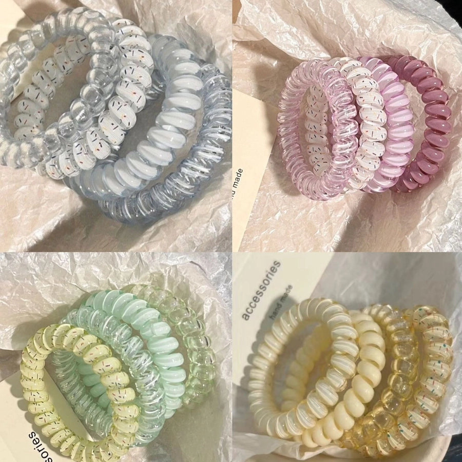 Women's IG Style Sweet Color Broken Point Solid Color Plastic plastic Hair Tie