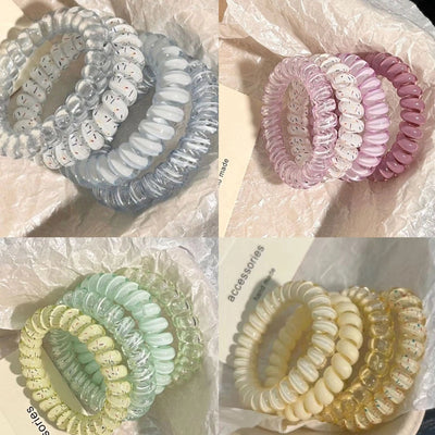 Women's IG Style Sweet Color Broken Point Solid Color Plastic plastic Hair Tie