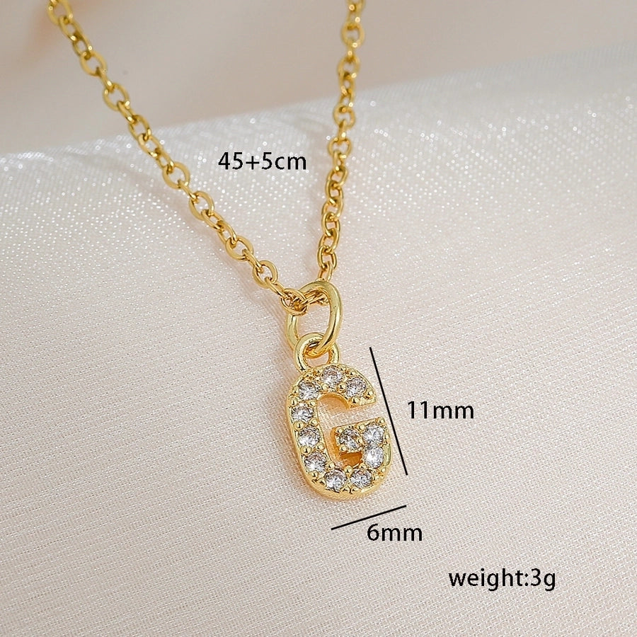 Jewelry Basic Retro Classic Style Letter 304 Stainless Steel Copper Pendant Necklace