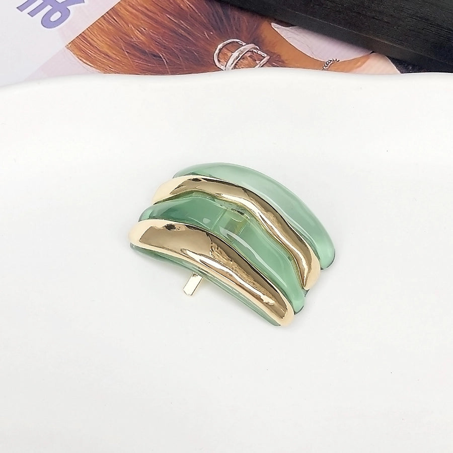 Women's Retro Simple Style Rectangle Elastic Band Resin Hair Tie