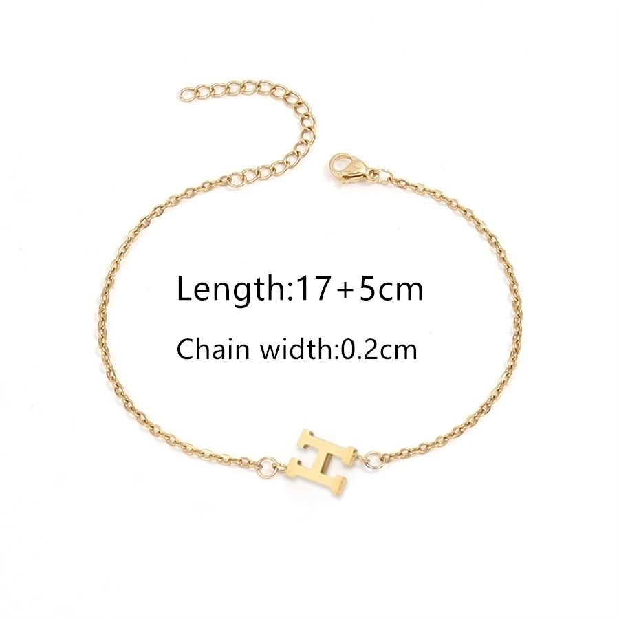 Simple Style Classic Style Letter 201 Stainless Steel 304 Stainless Steel Bracelets In Bulk