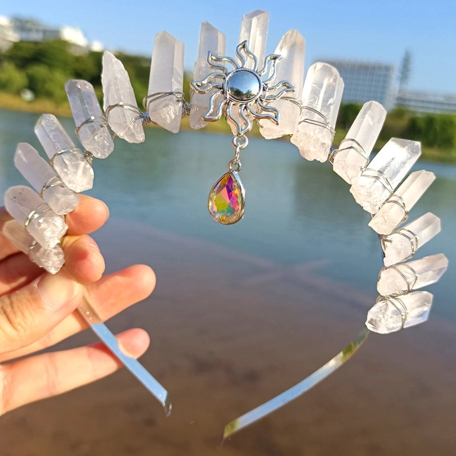 fashion geometric gem handmade plating hair band 1 piece