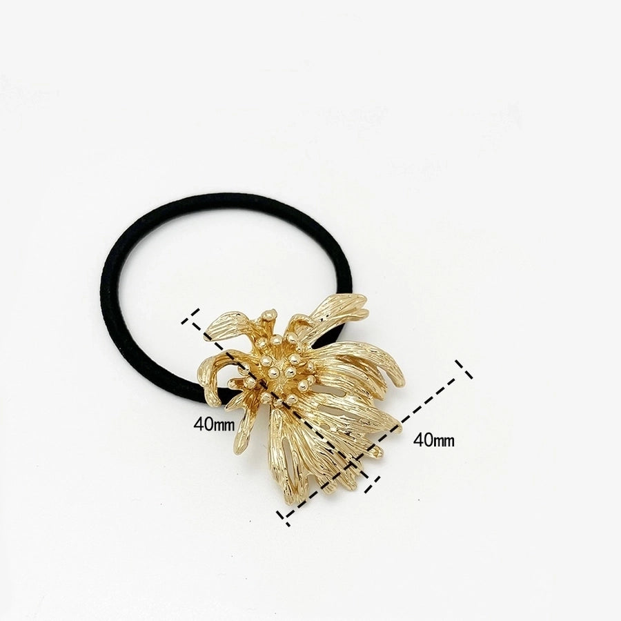 Women's Simple Style Flower Alloy Plating Hair Tie
