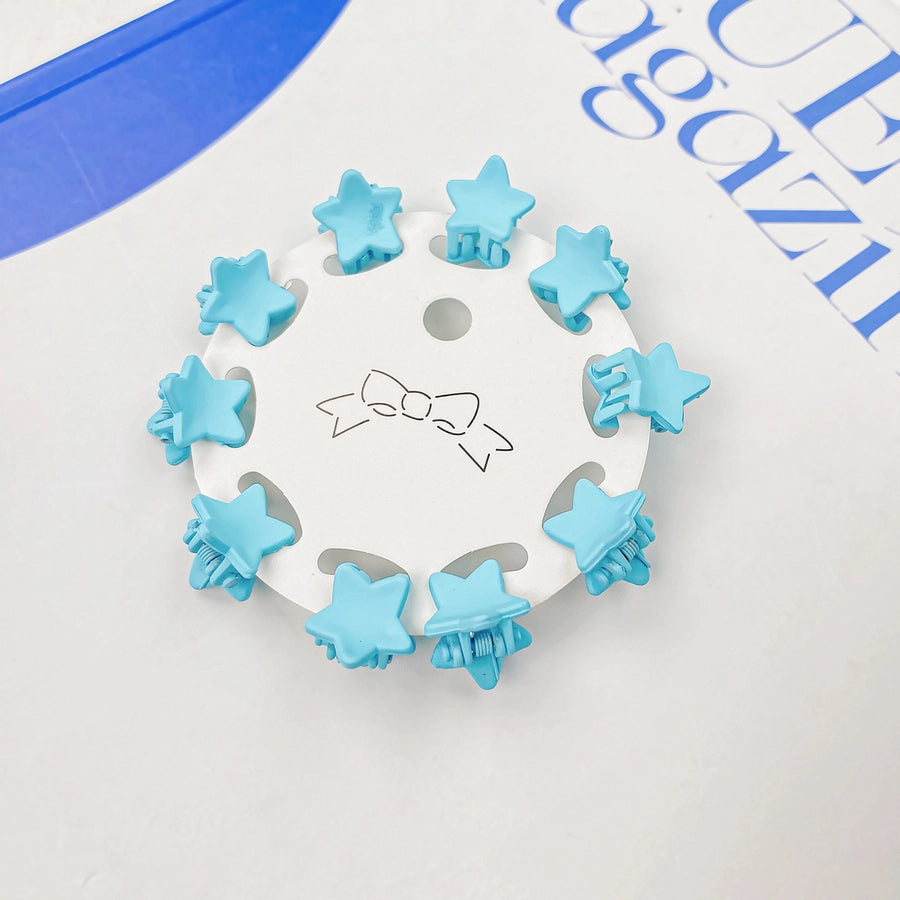 basic star flower plastic handmade hair claws