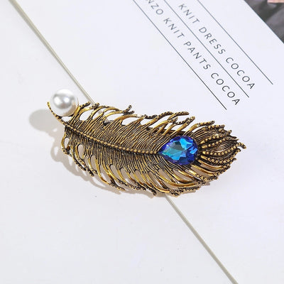 Women's Simple Style Classic Style Feather Zinc alloy Inlay Rhinestones Hair Clip