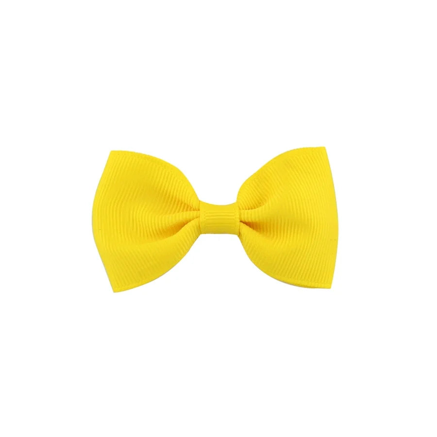 european and american solid color children's bow cute hairpin