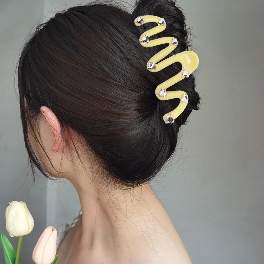 cute solid color arylic hair claws