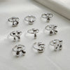 Copper Brass 18K Gold Plated Letter Open Rings