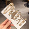 fashion classic barrettes simple inlay pearl bangs barrettes