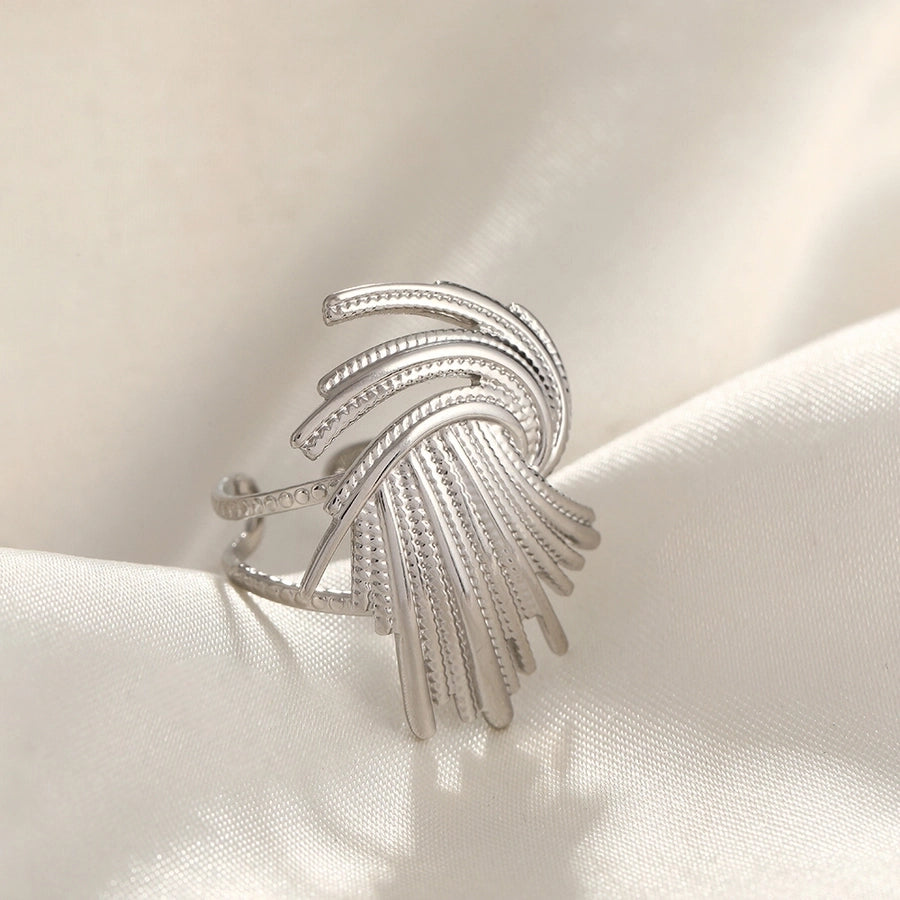 Jewelry Simple Style Commute Geometric 304 Stainless Steel Plating Open Rings