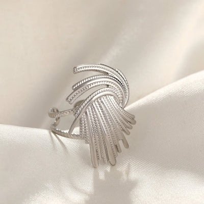 Jewelry Simple Style Commute Geometric 304 Stainless Steel Plating Open Rings